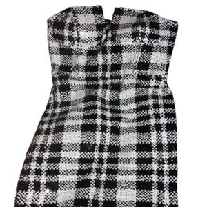 Steve Madden Sequined Black and White Plaid Women's Mini Dress size 0